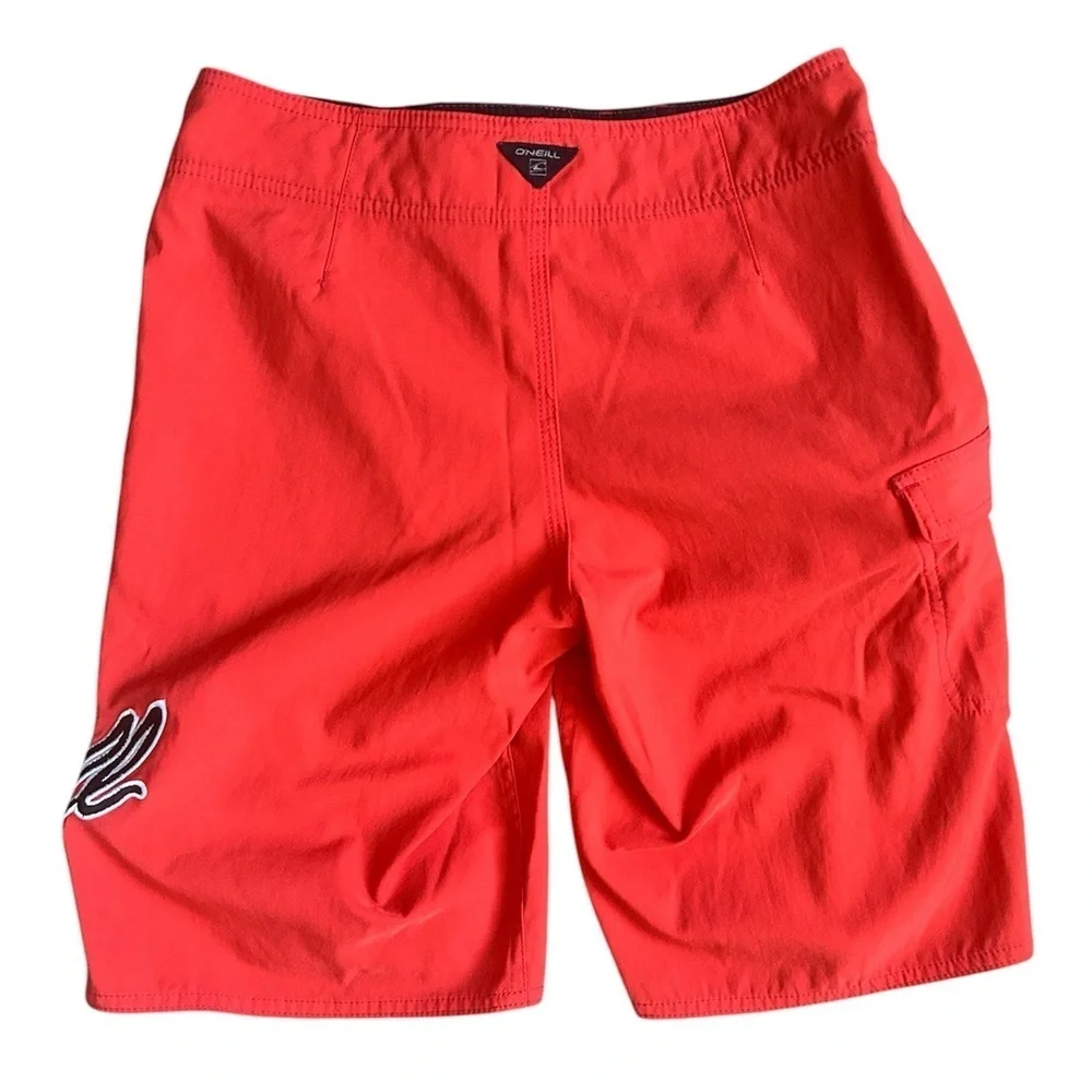 O’Neil Men’s Swim Trunks in red/orange color size 28